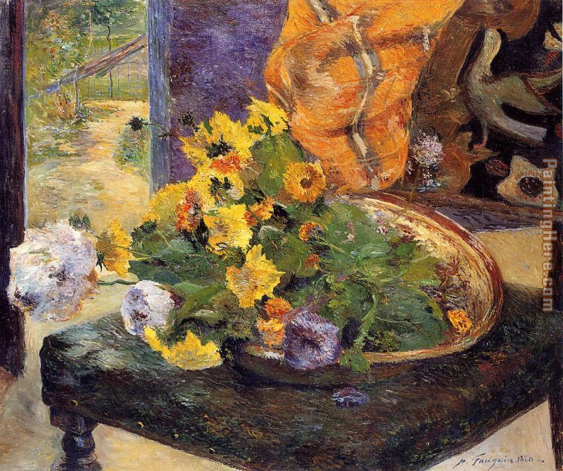 The Makings of a Bouquet painting - Paul Gauguin The Makings of a Bouquet art painting
